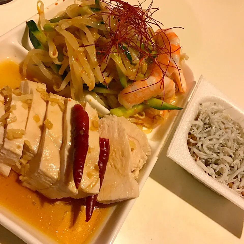 サラダチキンプレート(◍•ڡ•◍)❤|いつみさん