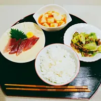 麻婆豆腐とキャベツと挽き肉の中華炒め|kumiさん