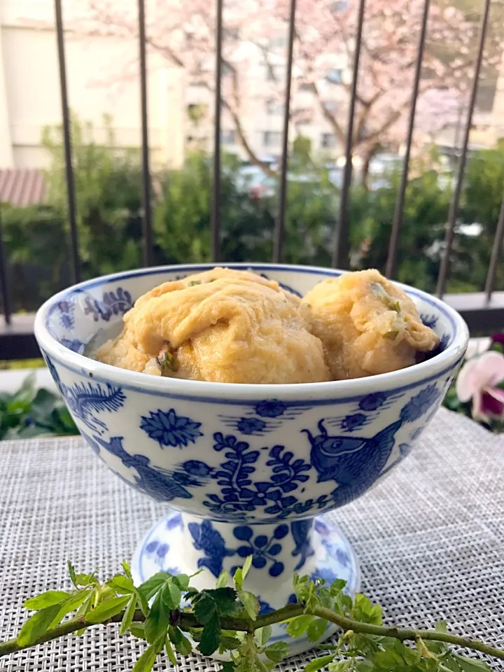 油揚げのお宝煮
中味は
卯の花、山芋が入ってます。|シュトママさん