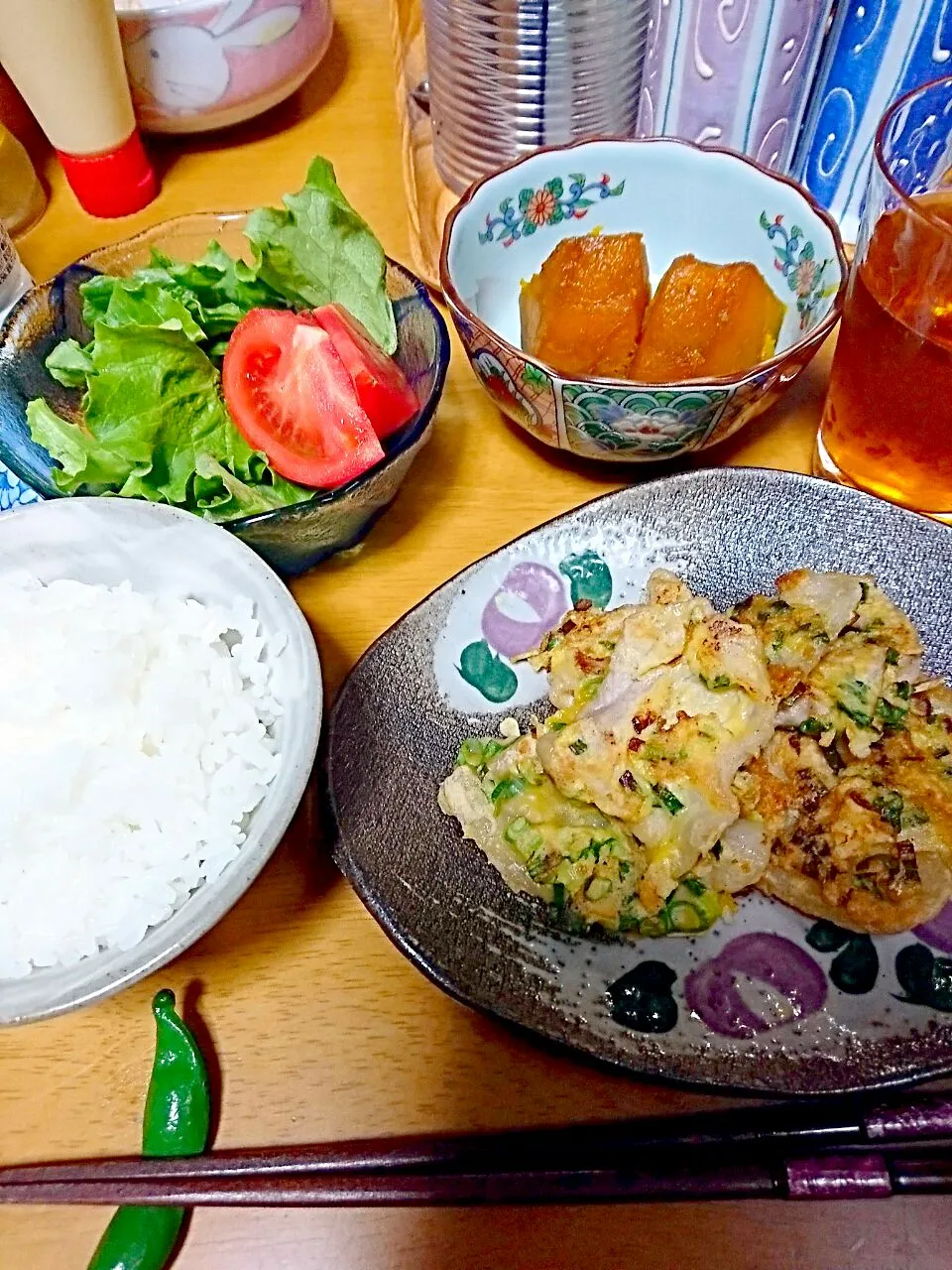 豚肉のピカタとカボチャの煮物🎵|しまだ ちえこさん