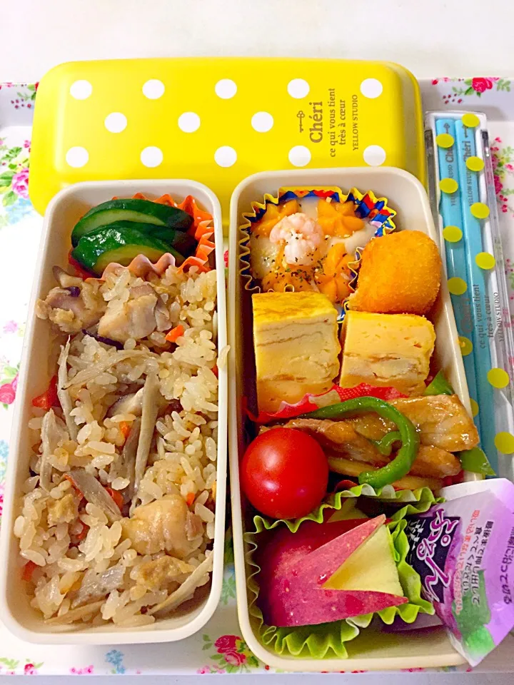 Snapdishの料理写真:新中２娘の始業式お弁当✨|naoちんさん