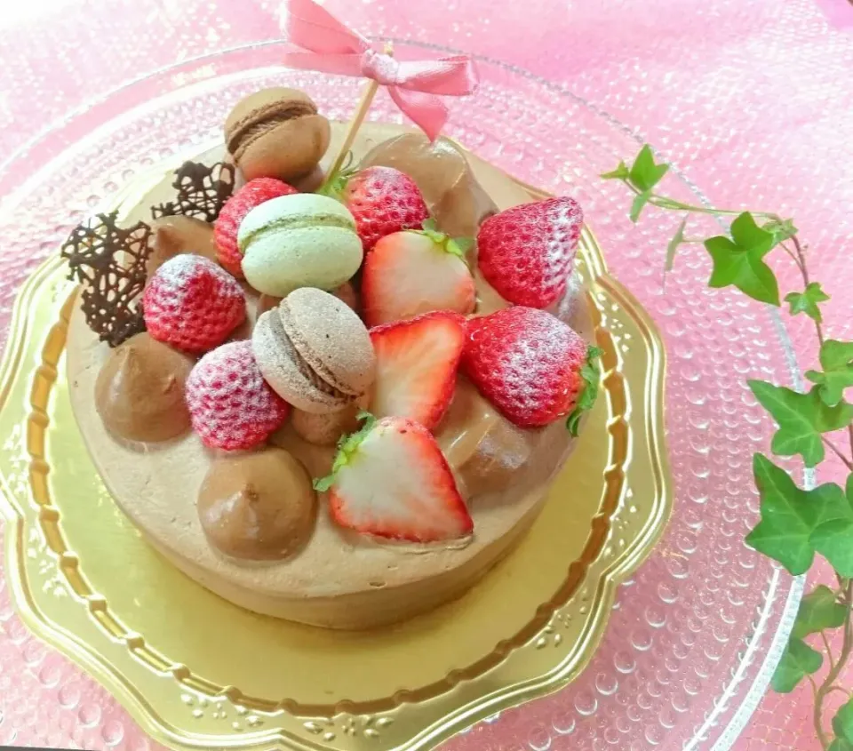 苺🍓の濃厚生チョコクリームケーキ❤|sakurakoさん