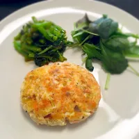 塩鮭と豆腐のハンバーグ
優しい春色になりました🌸|ほるもんさん