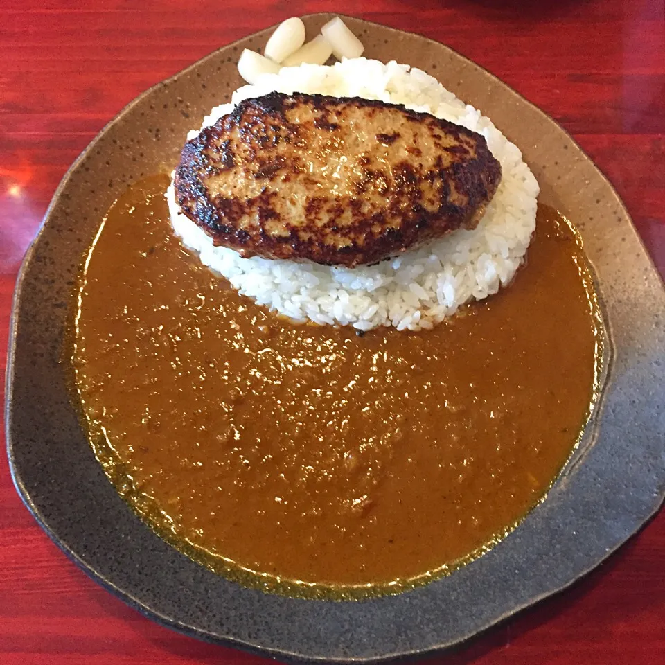 Snapdishの料理写真:ダッチオーブン 手ごねハンバーグのルーカレー|カウンター嬢さん