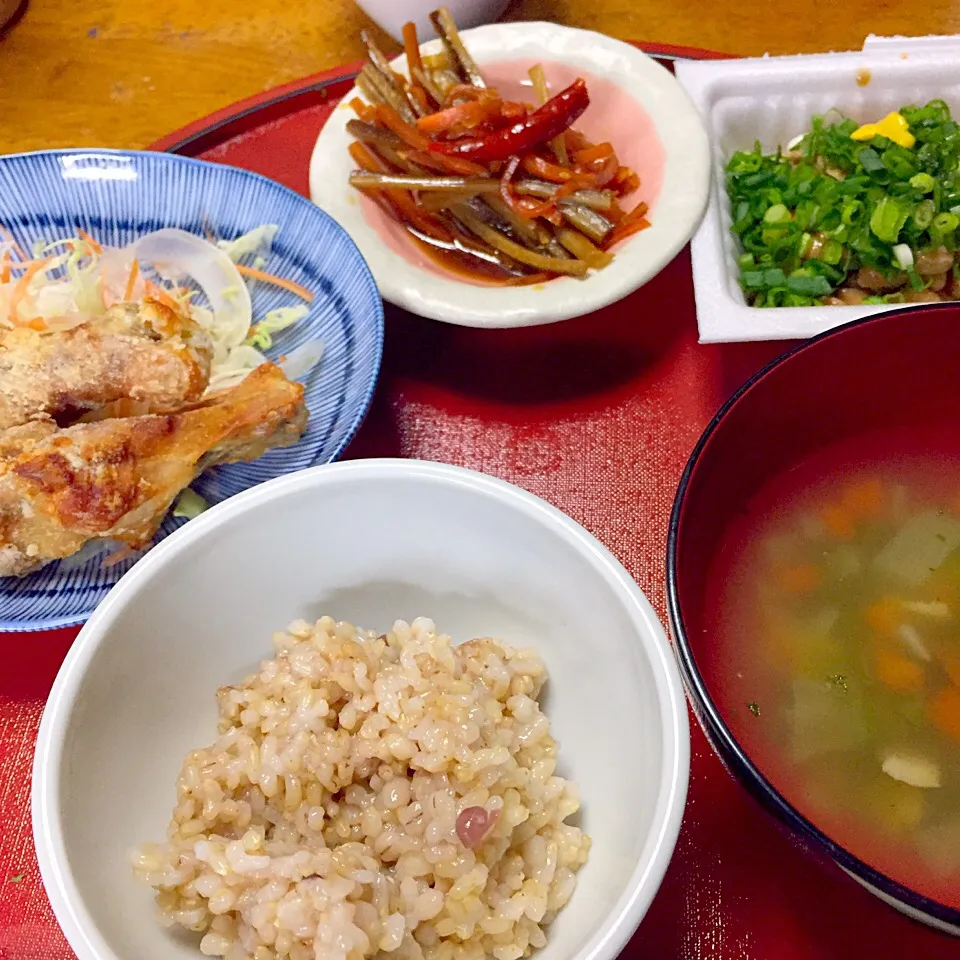 大麦玄米ご飯とおかず|まゆさんさん