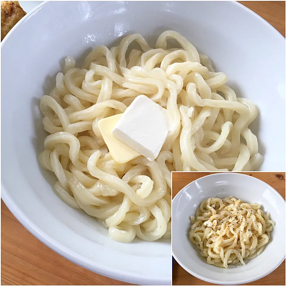 とても素敵な昼ごはん‼︎ #昼ごはん #お昼ごはん #lunch #ぶっかけ #うどん #ぶれーど・う #釜揚げうどん #奈良県 #クリームチーズ #バター|Yoshinobu Nakagawaさん