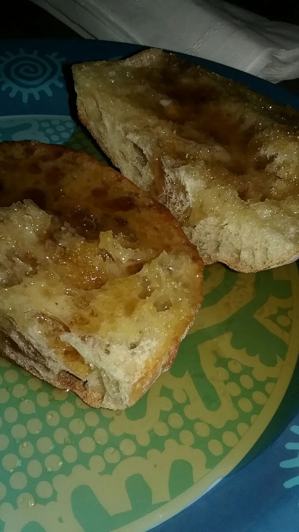 toasted fresh bread with butter, sugar,  and maple syrup.|Polly Gelfusoさん