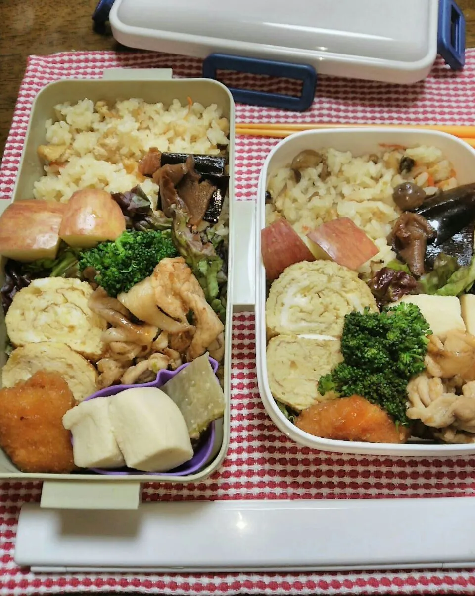 旦那、私弁当🍱
炊き込みご飯 しょうが焼き|miimiさん