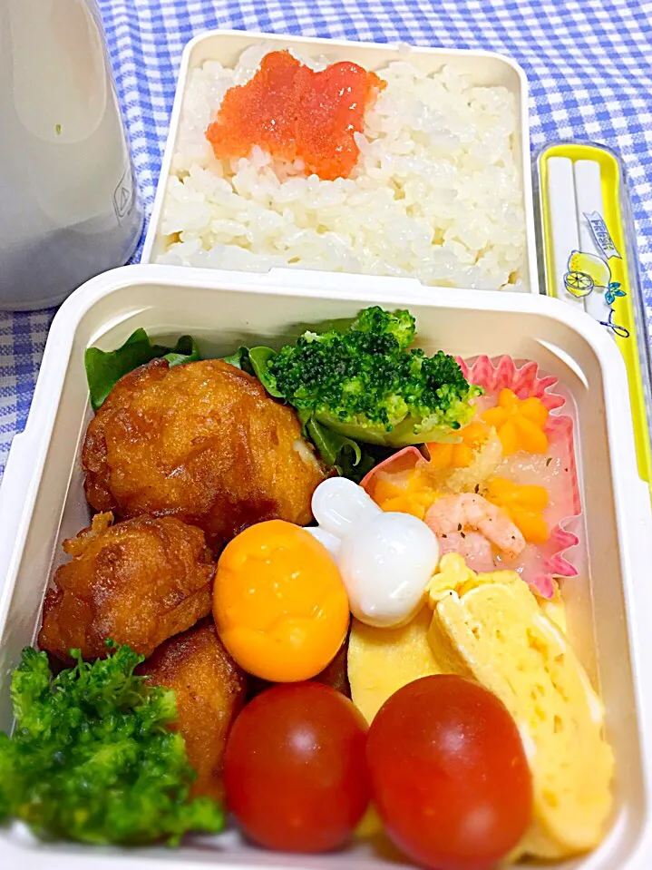 4月8日 唐揚げ弁当◎▼◎ イースターかまぼこ🤗|かよっぺさん