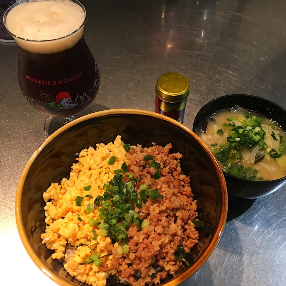 高野豆腐&大豆ミートと玉子のそぼろ丼|seiko Oさん