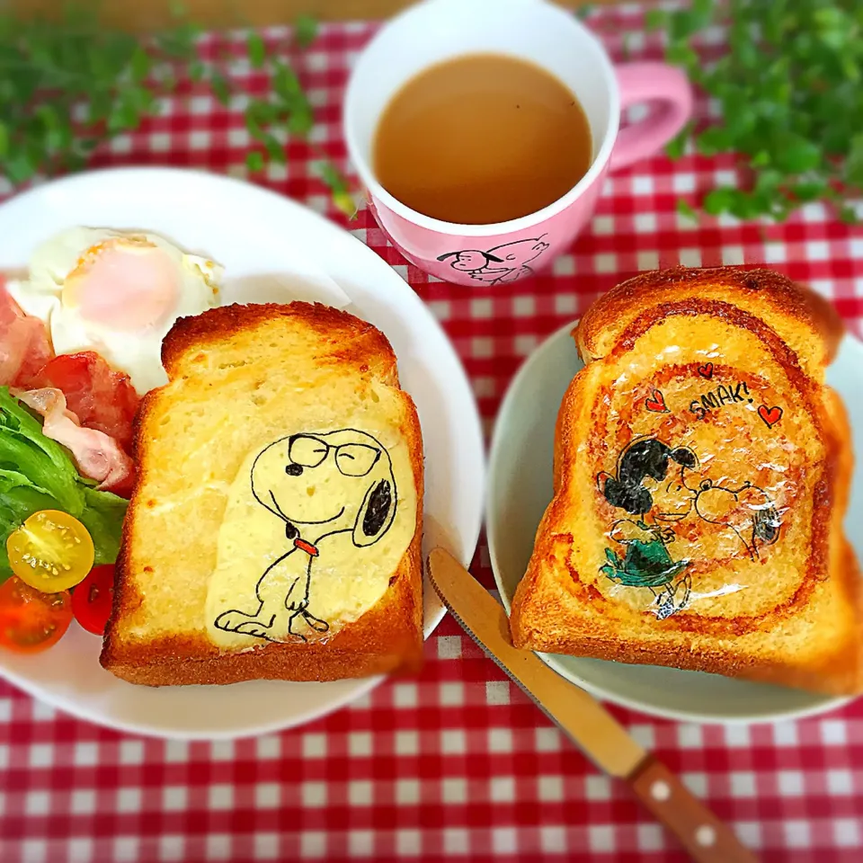 Snapdishの料理写真:#ハニーマヨトースト#オブアート|さえちゃんさん