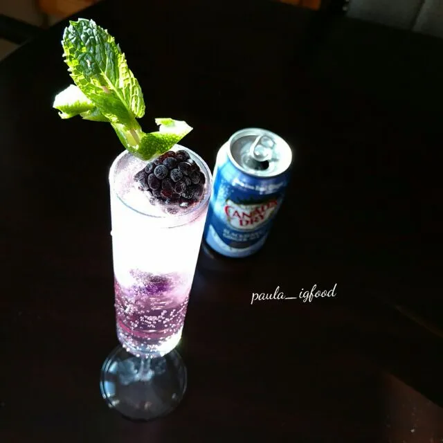 blackberry ginger ale mocktail|paulaさん