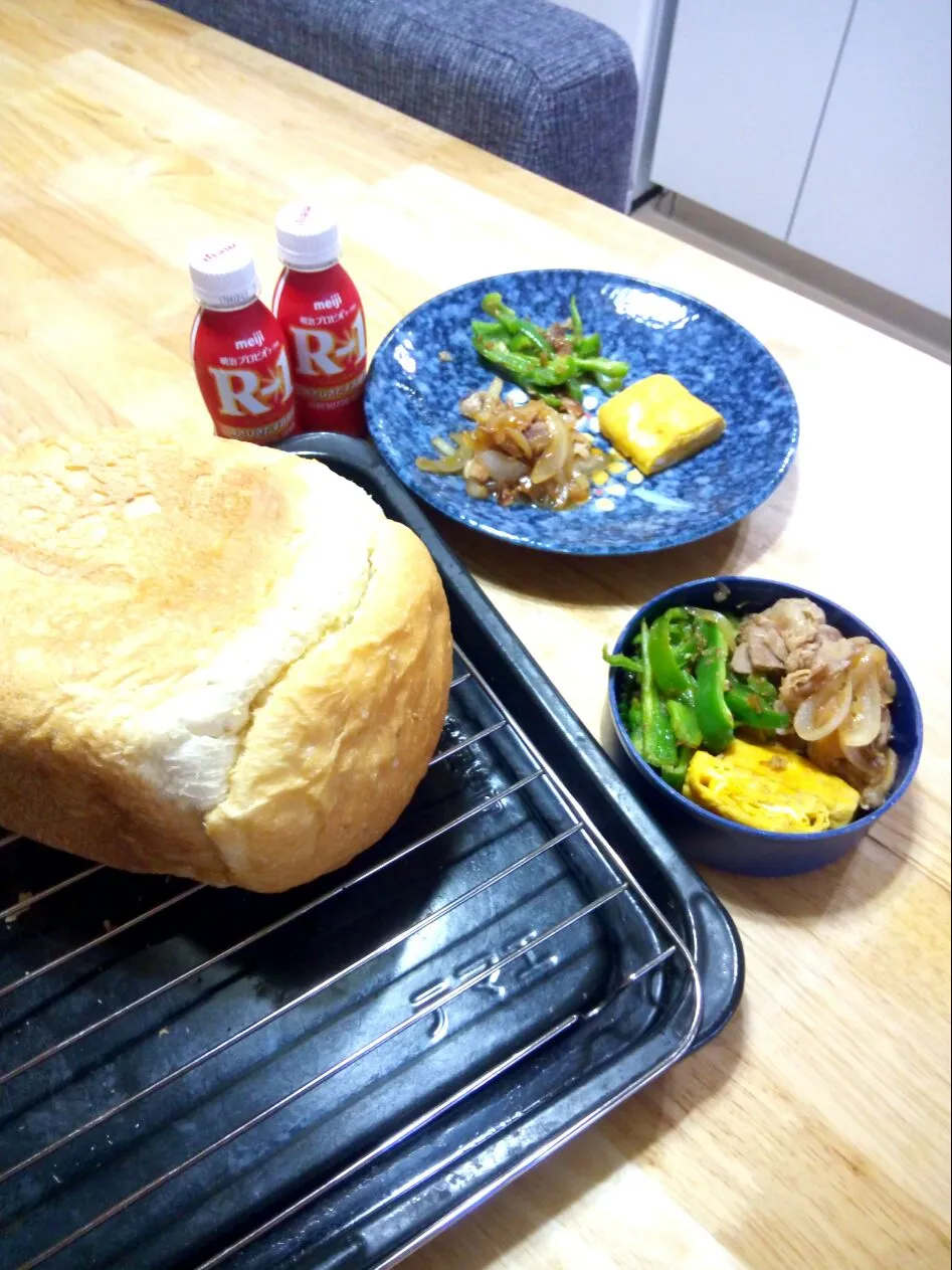 朝焼きゴマ食パンとお弁当(∩´｡•ω•)⊃ﾄﾞｿﾞｰ|さくたえさん