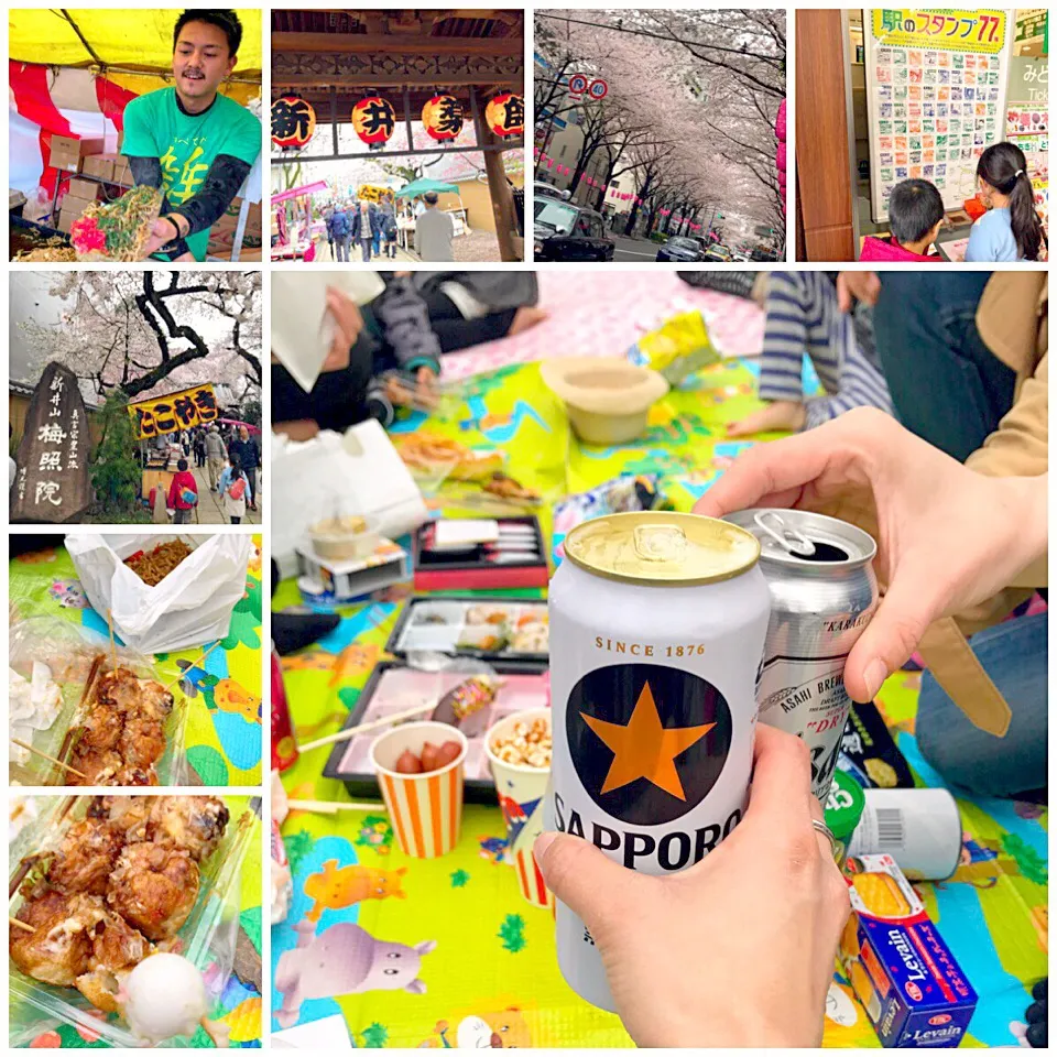 Snapdishの料理写真:Cherry‐blossom viewing picnic🍻ヽ(´∀｀)ﾉお花見🌸|🌈Ami🍻さん