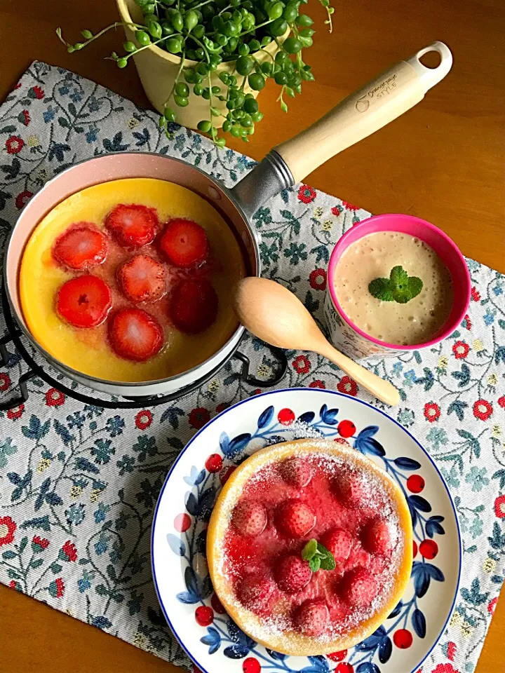 苺のクラフティ🍓
フライパンで簡単に|Miki (^_−)−☆さん