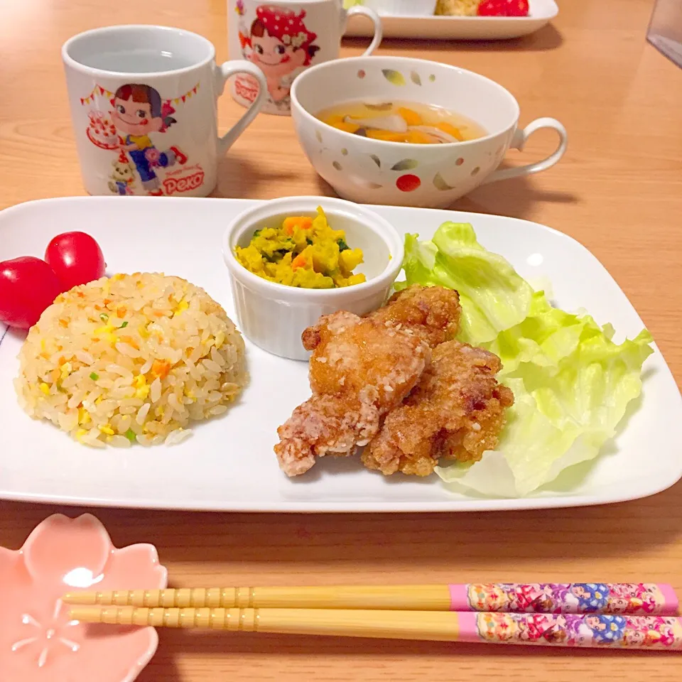 Snapdishの料理写真:娘5歳の誕生日晩御飯☆パパ作|Yoshioka Koharuさん