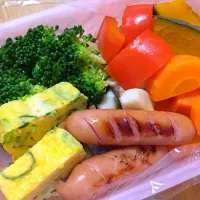 #蒸し野菜 #適当 #お弁当|❤︎さん