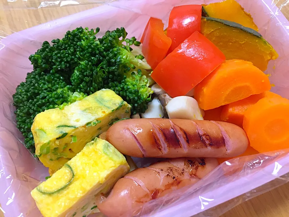 #蒸し野菜 #適当 #お弁当|❤︎さん