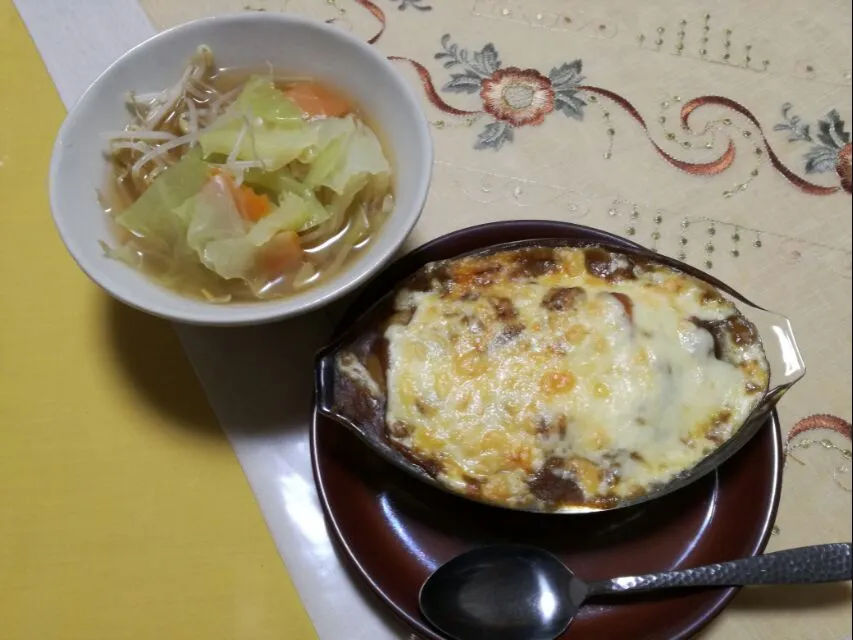 カレードリアと野菜コンソメスープ|korinoさん