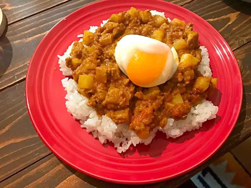 Snapdishの料理写真:新ジャガのキーマカレー
#常備菜
#ミートソースアレンジ
#リメイク|keikoさん