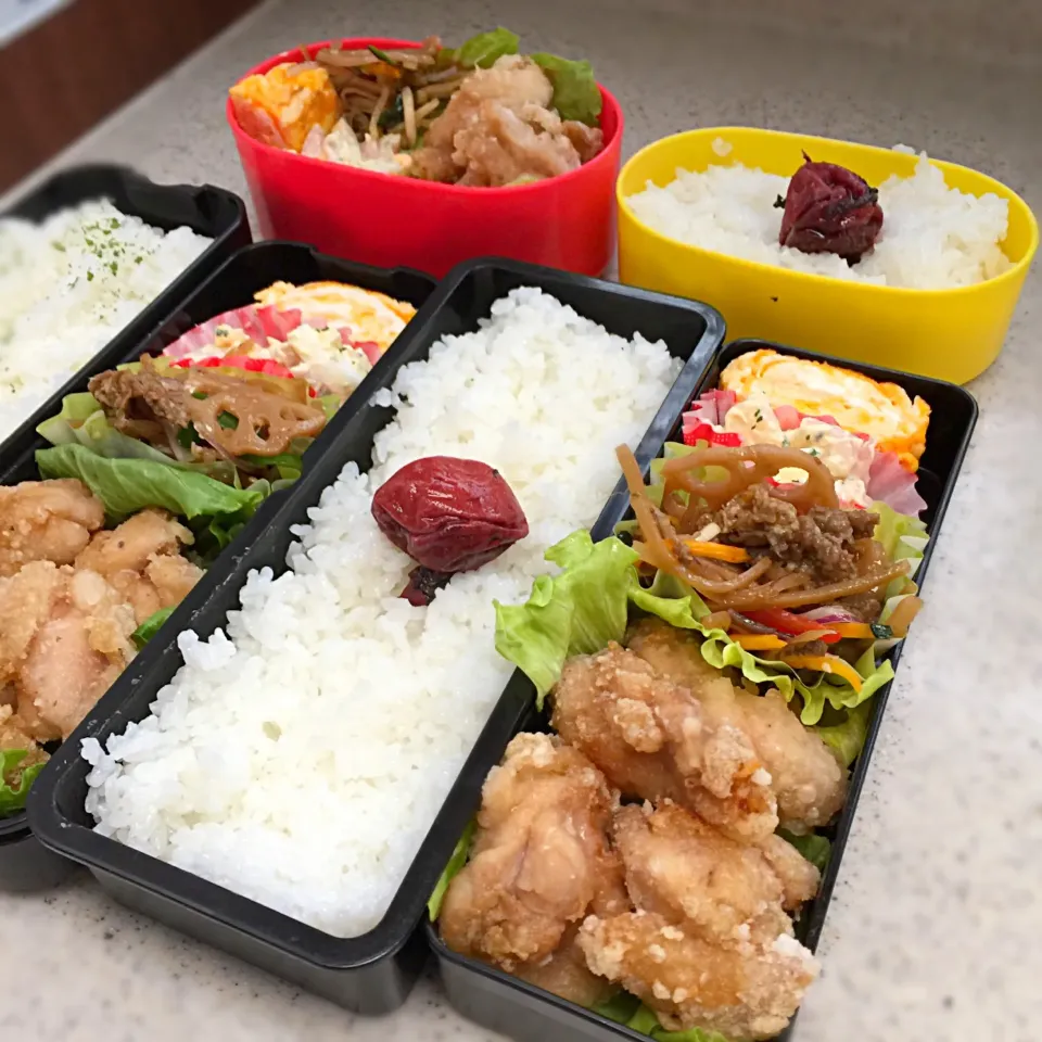 Snapdishの料理写真:今日からお弁当 ３個♡|♡I u♡さん