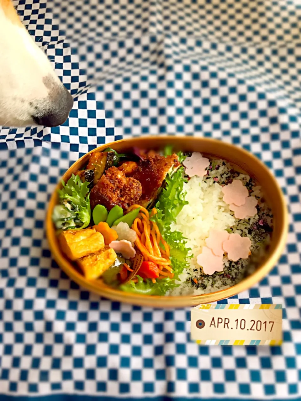 Snapdishの料理写真:大葉チーズ入りトンカツ
ナポリタン
ピーマンのきんぴら
玉子焼
カボチャのハーブ焼き
キュウリのゴママヨ|mikiさん