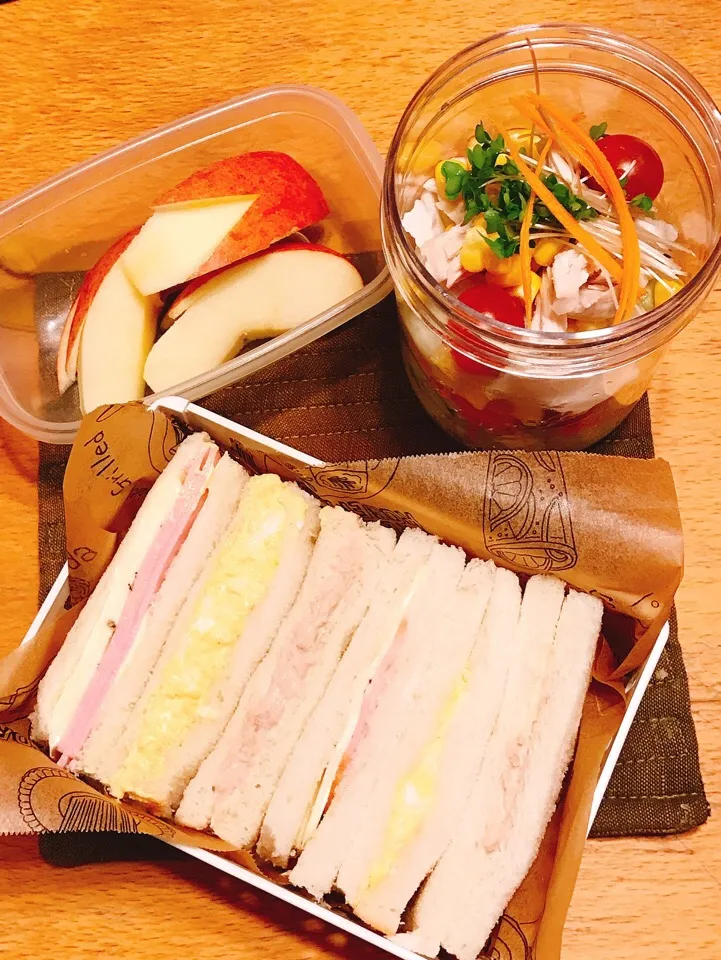 サンドイッチ弁当🍱
#弁当 #中学生男子弁当 #お弁当|ちっくんさん