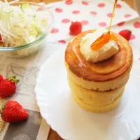 Snapdishの料理写真:厚焼きパンケーキ|otome＊さん