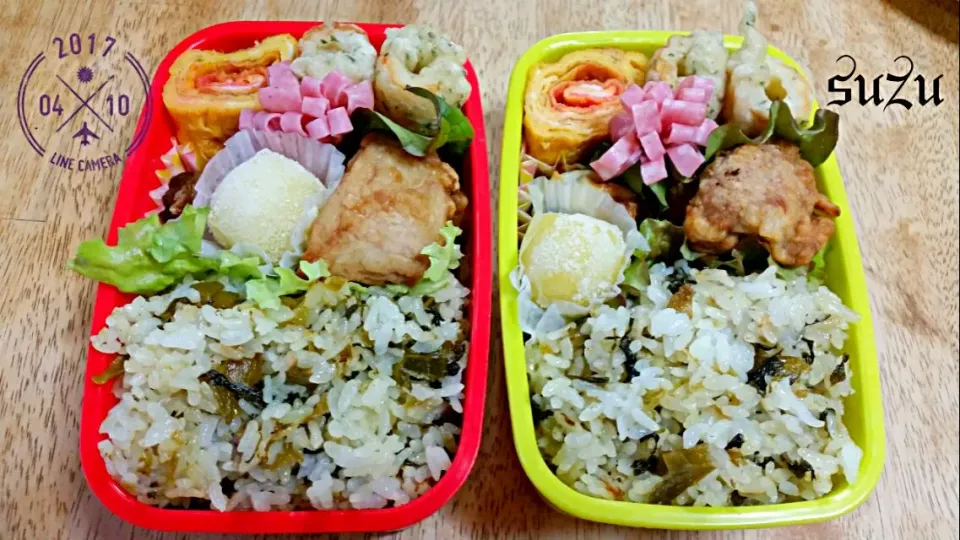 今日から、またお弁当が始まった～！！

 #jkお弁当
 #2人分|suzuさん