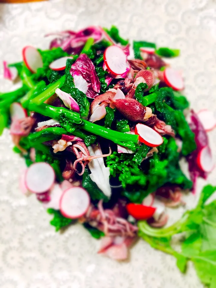 ほたるいかと菜の花|Akira Sugiharaさん