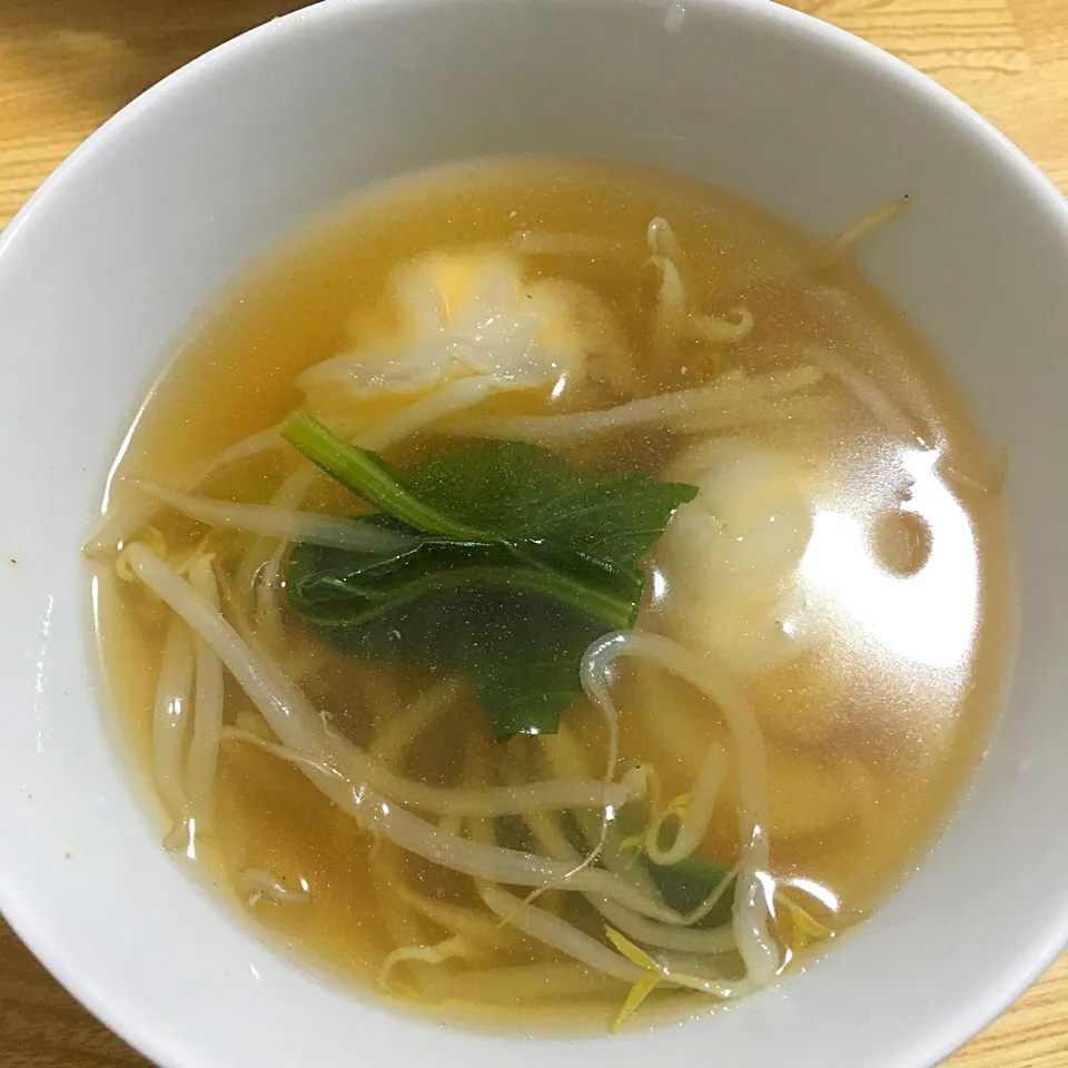 水餃子でスープ|あきえさん