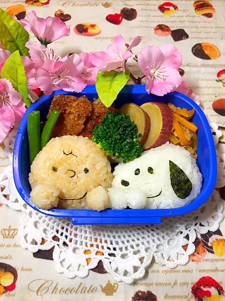 スヌーピーとチャーリーブラウンのお弁当☆|makoryuneさん