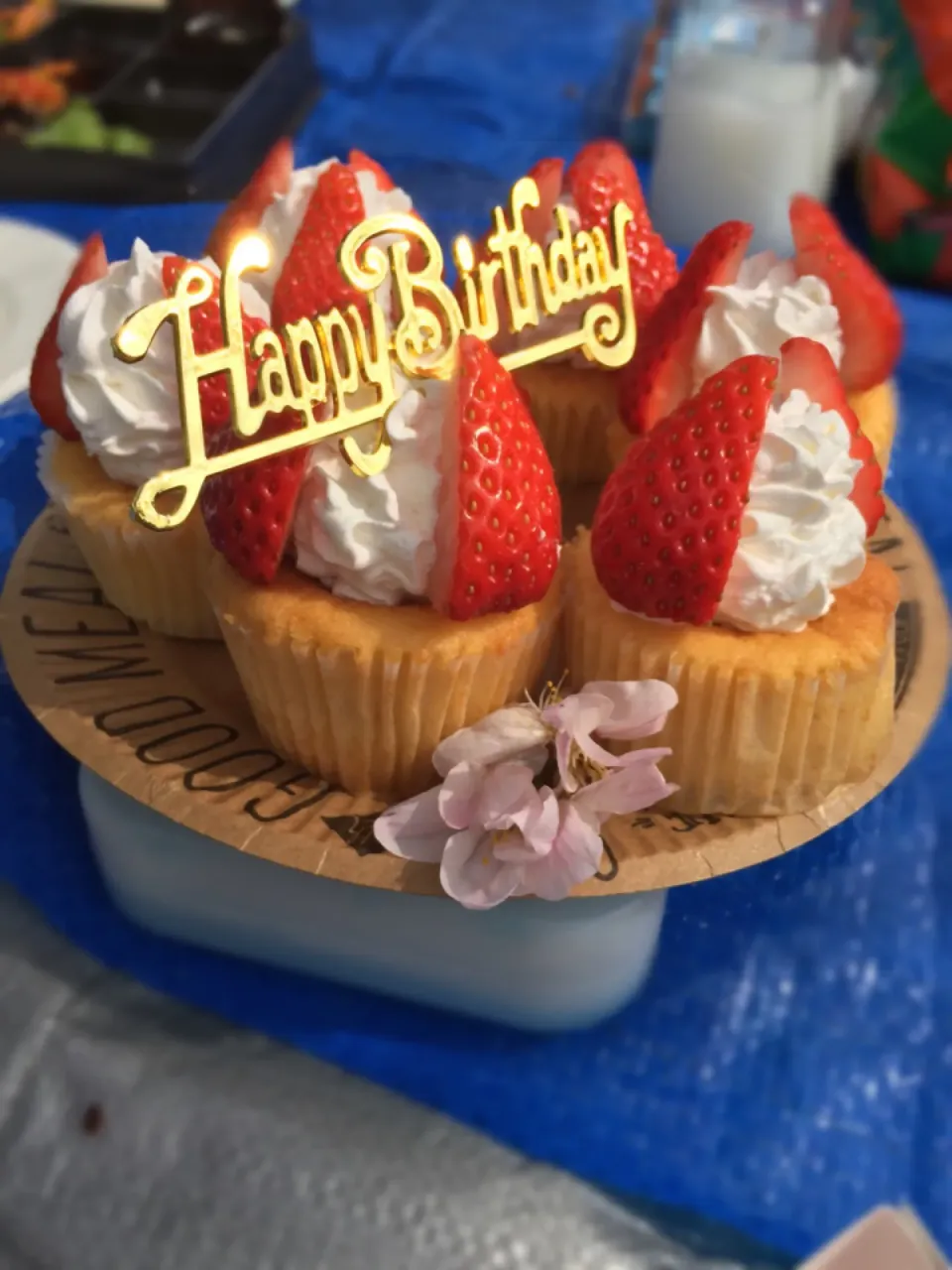 Snapdishの料理写真:🌸お花見カップケーキ🌸|まるいのさん