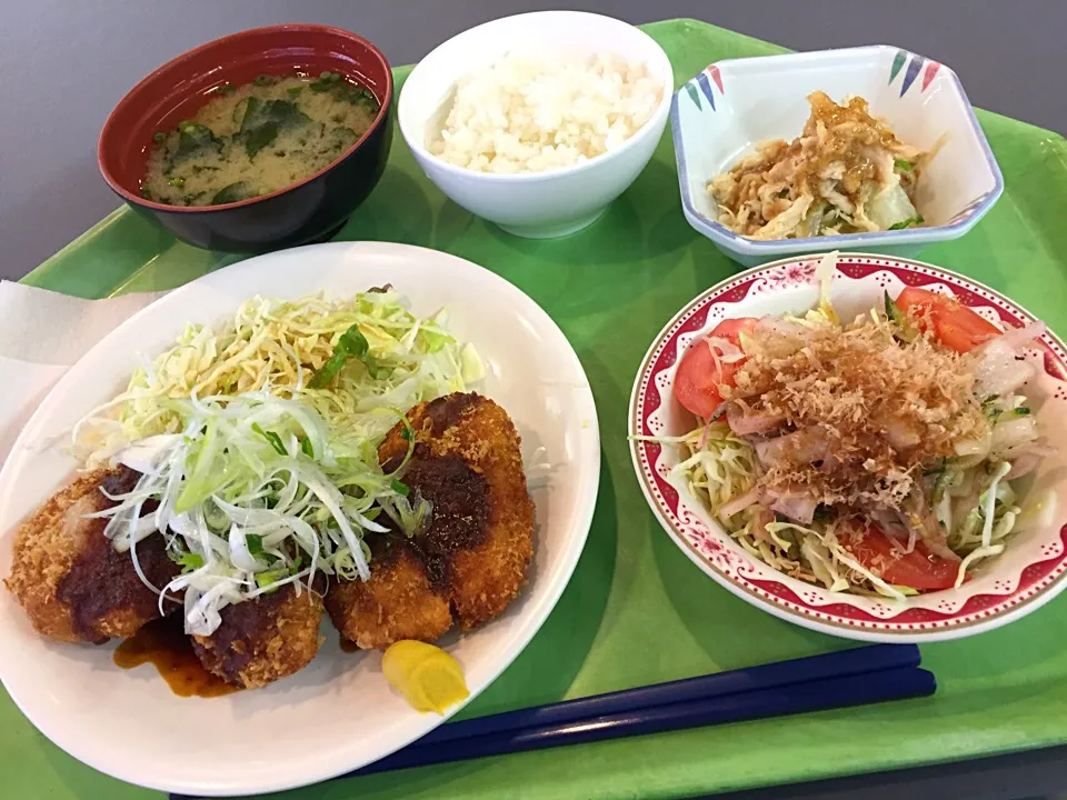 豚ひれ葱味噌カツ、蒸し鶏と白菜のごま和え、大根サラダ|Tadahiko Watanabeさん