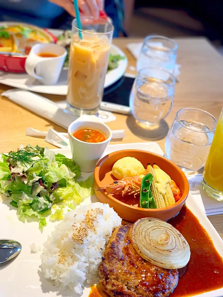 Snapdishの料理写真:#ランチ#ハンバーグ#ワンプレート|hongkiさん