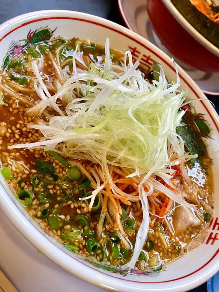 Snapdishの料理写真:喜八屋のネギ味噌ラーメン|もにもにかさん