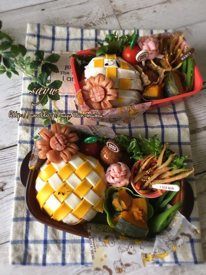 編み編みオムライス弁♡女子中学生のお弁当♪|sayu♡さん