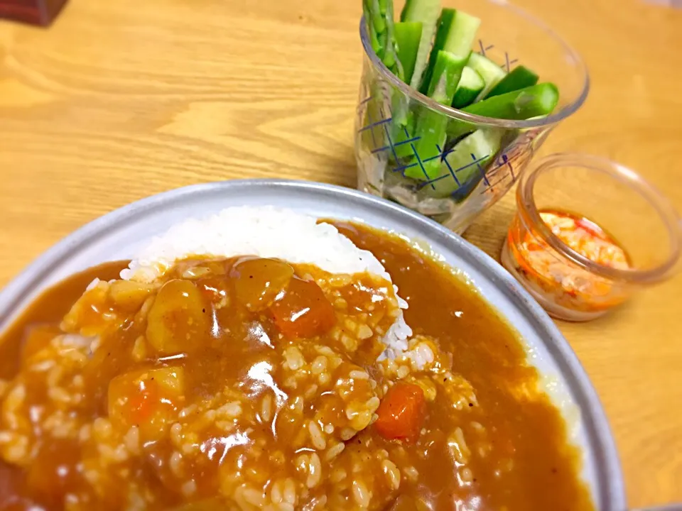 カレー&野菜スティック☆|あやさん