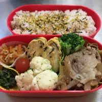 Snapdishの料理写真:生姜焼き弁当🍱|えりこさん