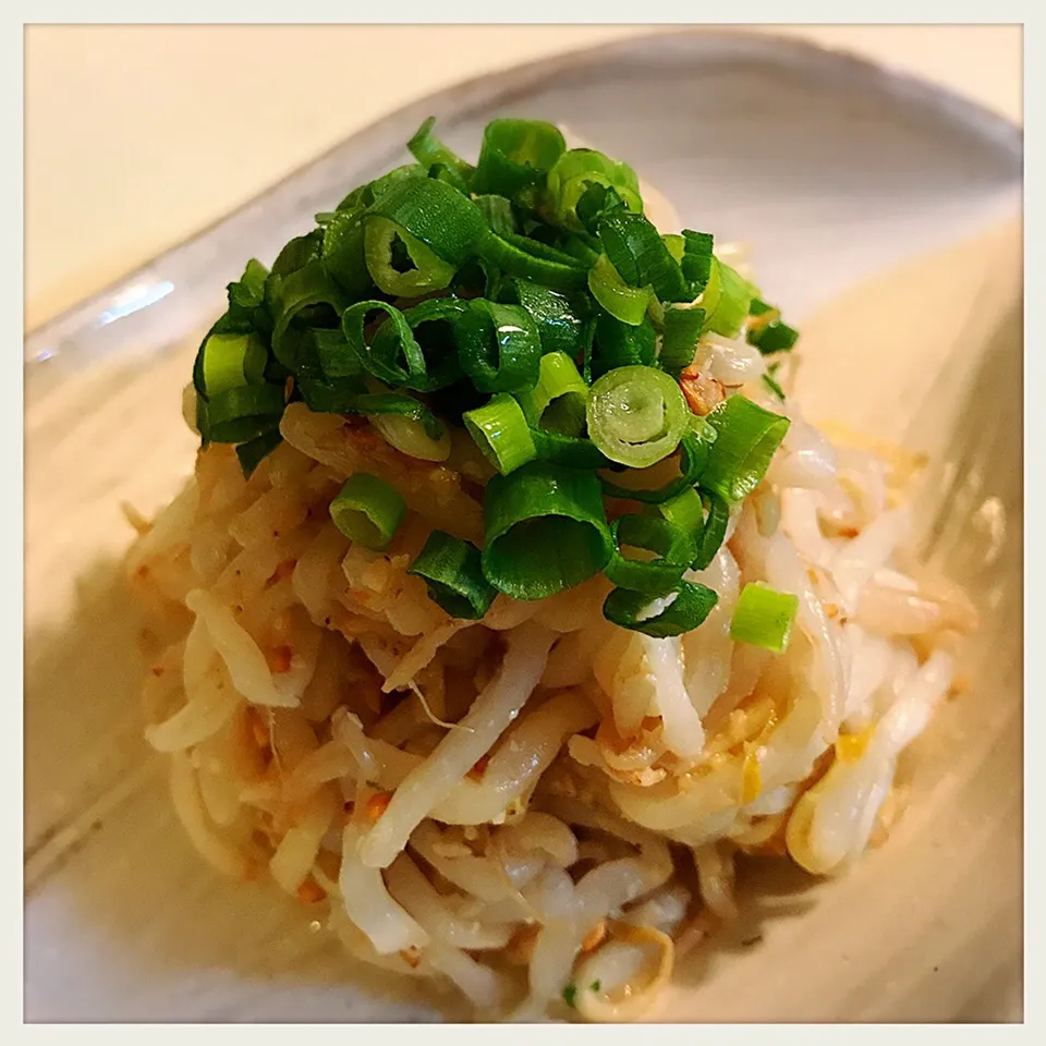 もやしの酢味噌和え。Bean sprouts  dressed with vinegar and miso|toyamadaさん