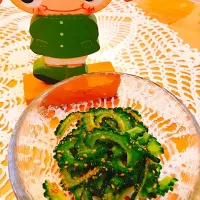 Snapdishの料理写真:ゴーヤの胡麻和え|COCOCAFE＊°さん