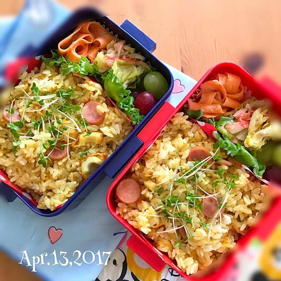 今日の#女子中学生弁当 は、卵カレー炒飯|Hiroko Kさん