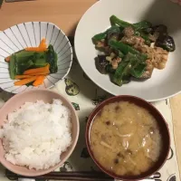 Snapdishの料理写真:茄子豚
ちょいからかった！|はなおさん