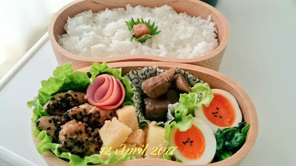 Snapdishの料理写真:2017.4.12 お弁当|らんちゃんさん