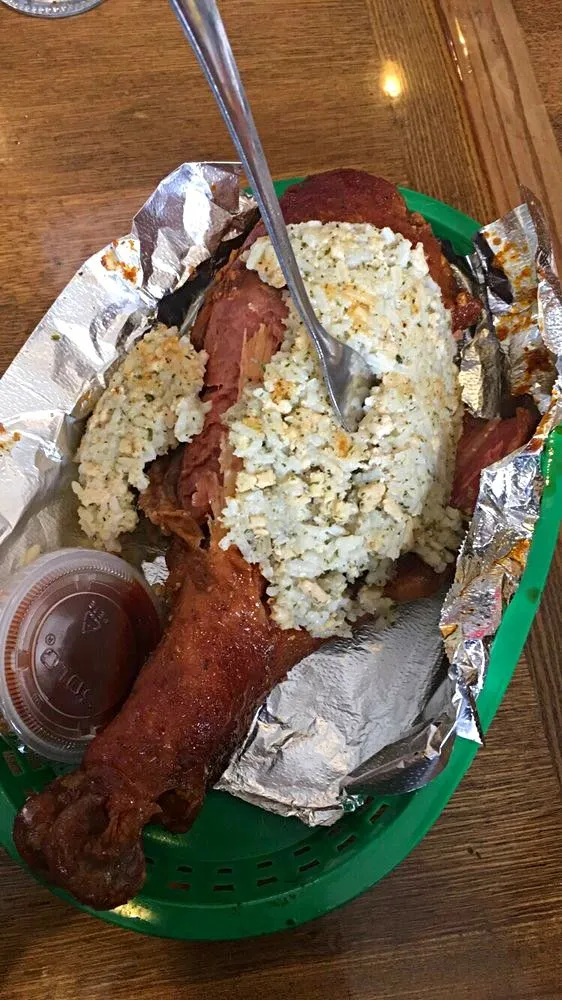 Cajun Stuffed Turkey Leg from Turkey Leg Hut #Turkey #Lunch #Rice|Alisha GodsglamGirl Matthewsさん