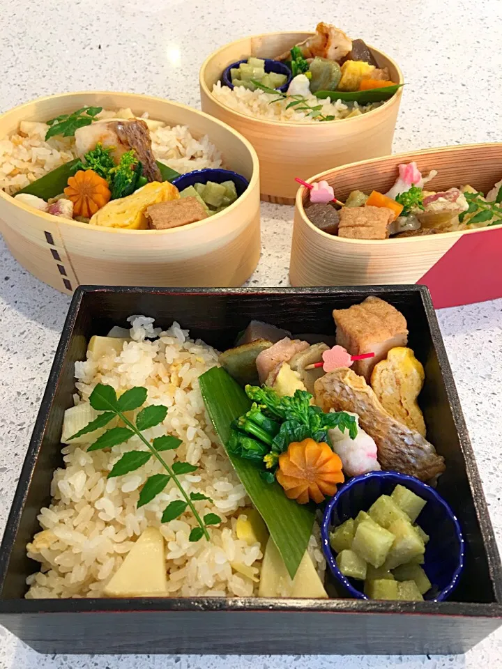 本日の皆んなのお弁当は
たけのこ弁当で❤️
春に美味しいたけのこ、鯛をあしらいました❤️
#わっぱ弁当 #お弁当記録 #春 #タケノコ|REINA✨さん