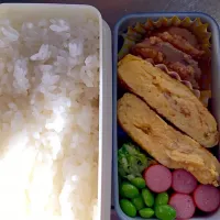 Snapdishの料理写真:レンコン肉詰め弁当|ももねえさん