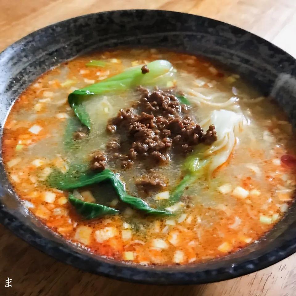 Snapdishの料理写真:大豆のお肉で担々麺|まる(丸大豆)さん