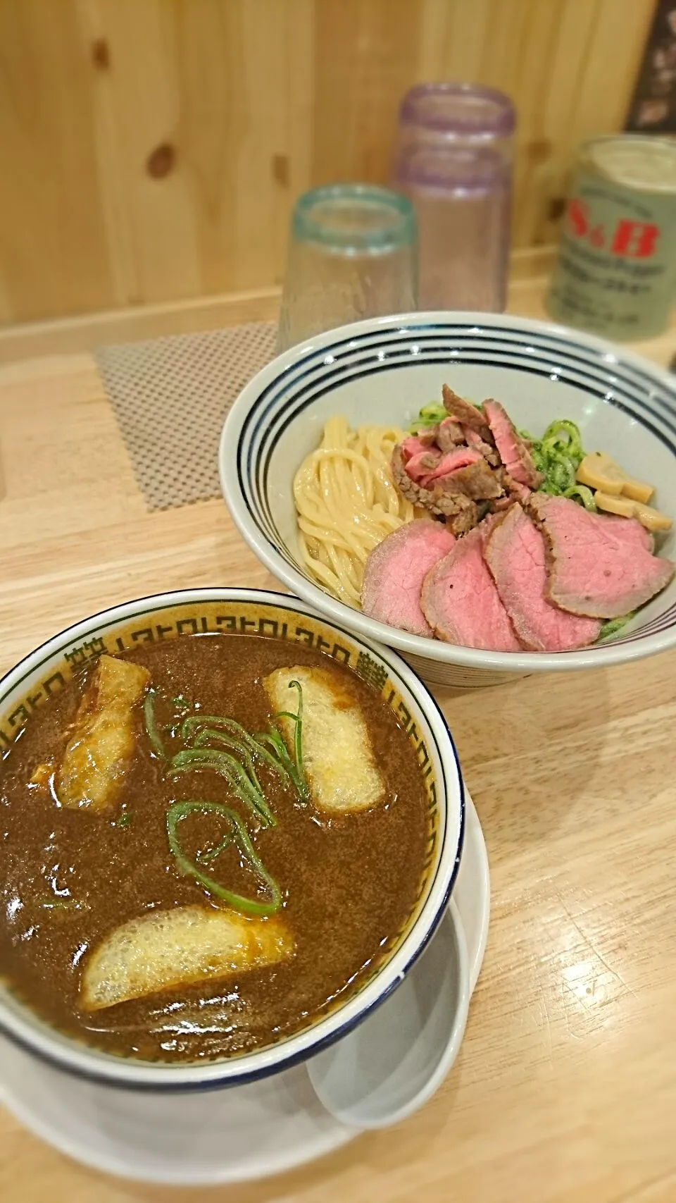 ポパイとオリーブ牛っと華麗なつけ麺|よちやまさん