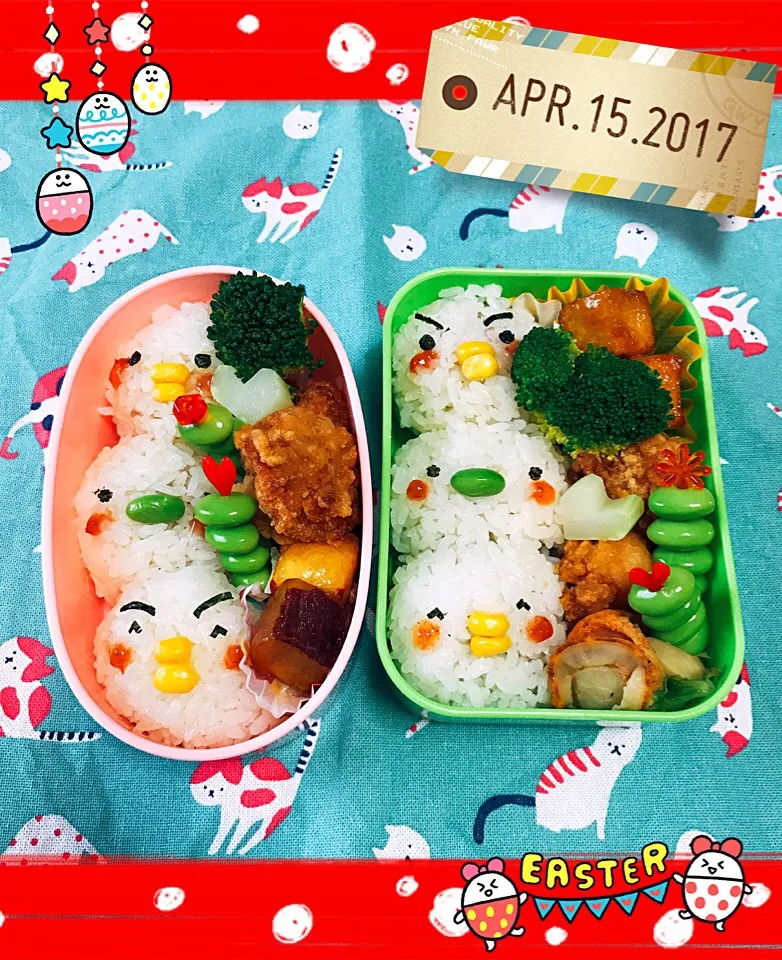 2017/4/15  土曜日お弁当 #イースター|もっさんさん